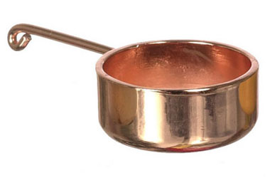 Dollhouse Miniature Saucepan, Large, Copper